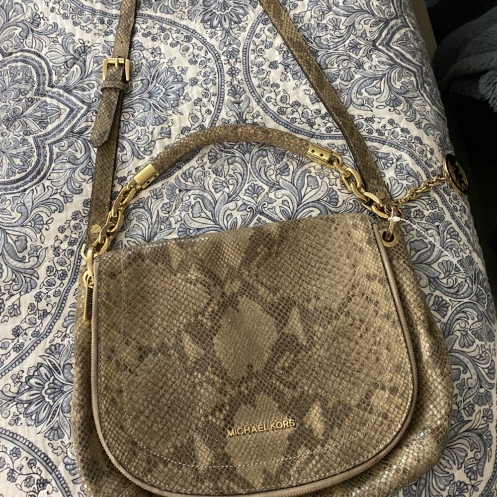 Michael Kors snake print leather bag